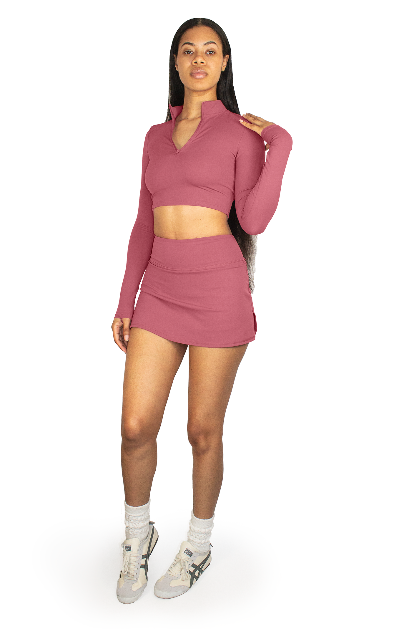 slit mini skort